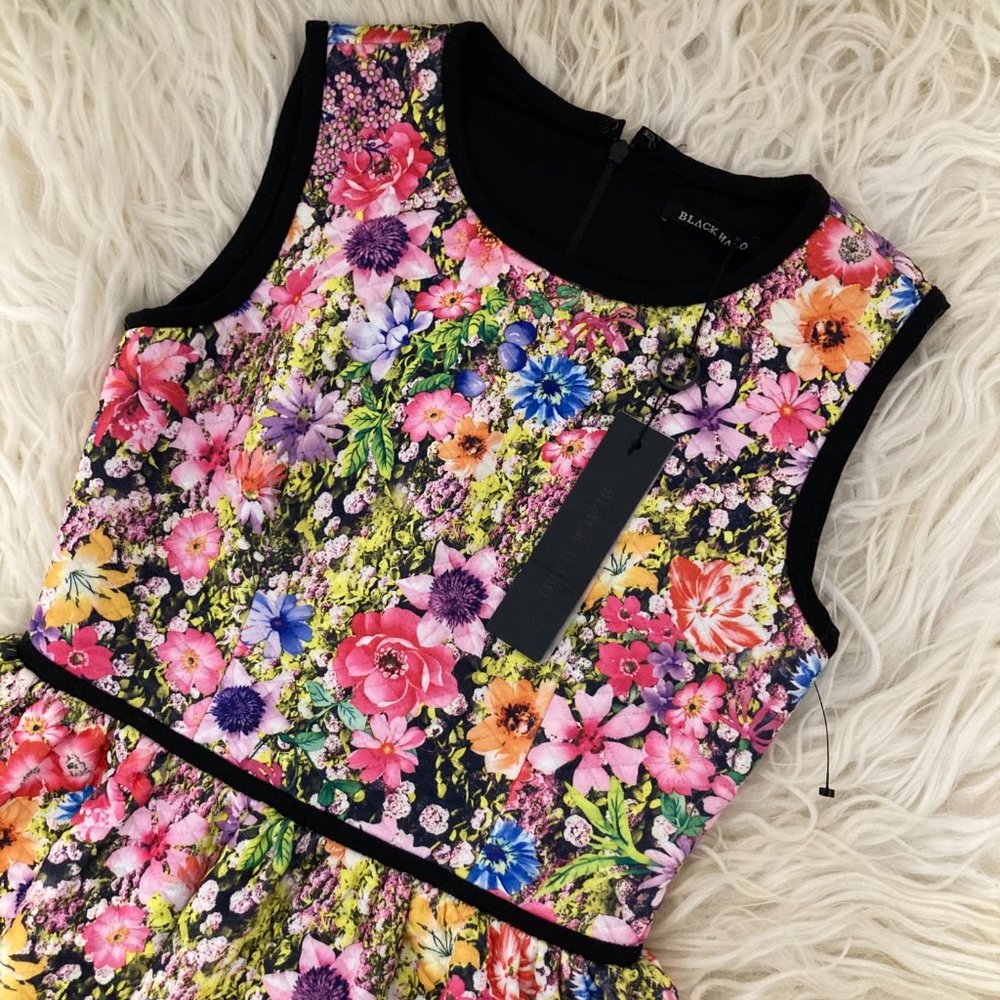 BLACK HALO Floral Print Mini Dress - Picture 6 of 11